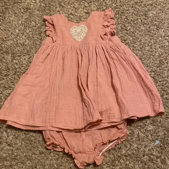 Pink Linen Dress Laura Ashley - Picture 1 of 4